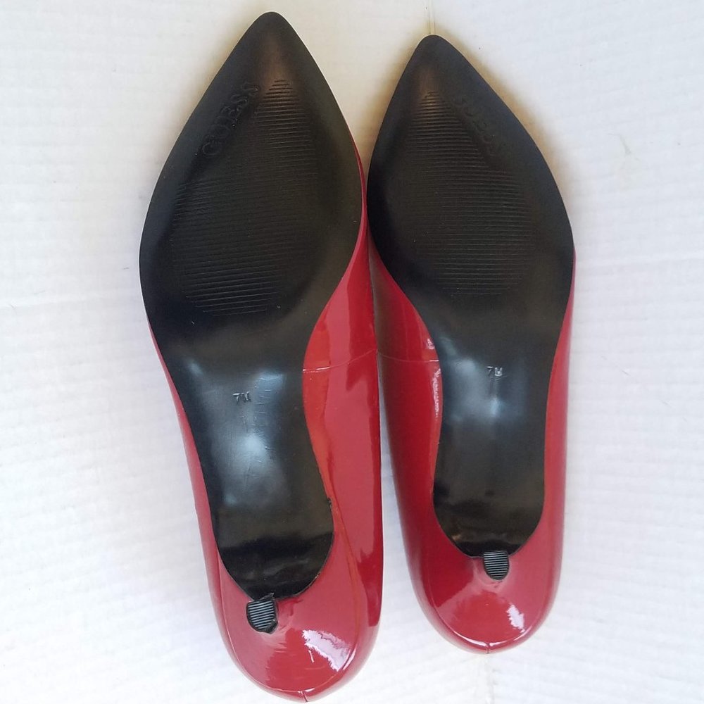 Patent Leather Guess Pumps - Red, Size 7 - Picture 6 of 13